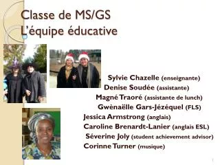 classe de ms gs l quipe ducative