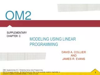 Modeling Using Linear Programming