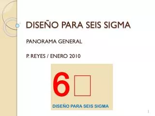 dise o para seis sigma