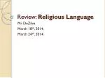 Review: Religious Language - slide 1