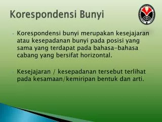 Korespondensi Bunyi