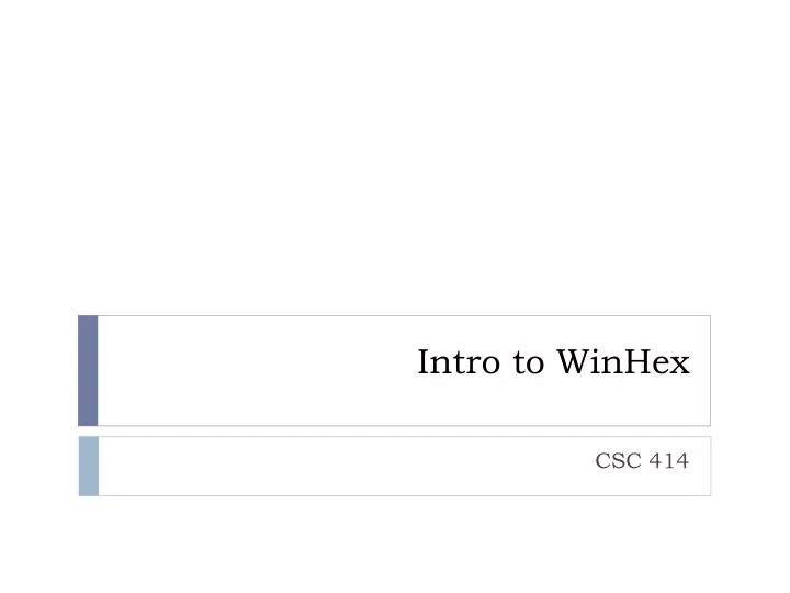 intro to winhex