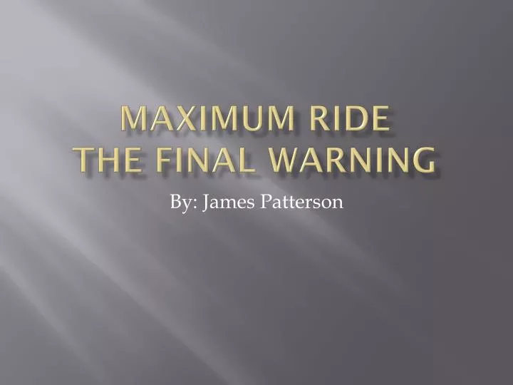 maximum ride the final warning