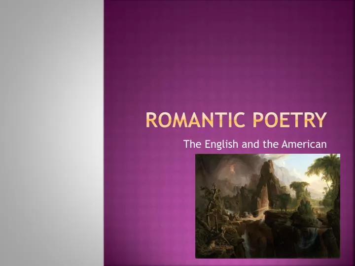 romantic poetry