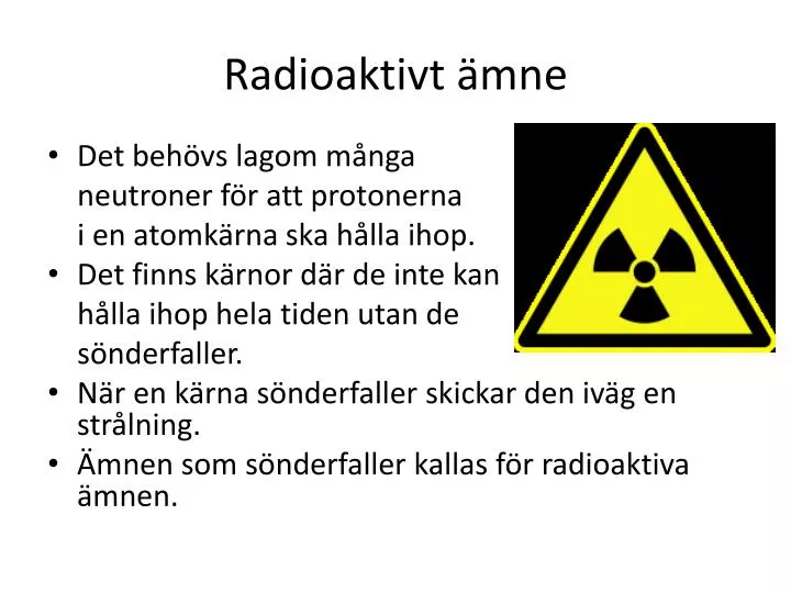 radioaktivt mne