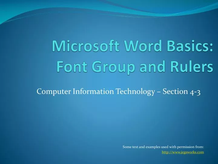 microsoft word basics font group and rulers