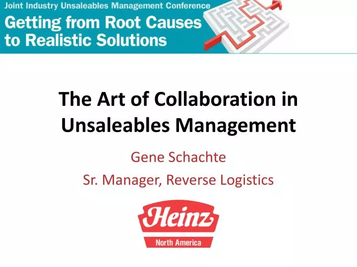 the art of collaboration in unsaleables management