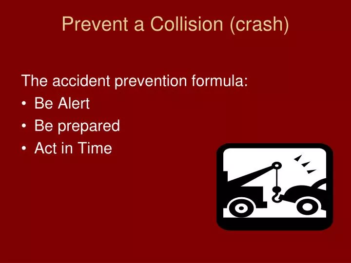 prevent a collision crash