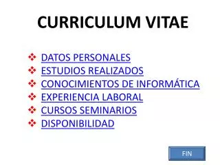 CURRICULUM VITAE