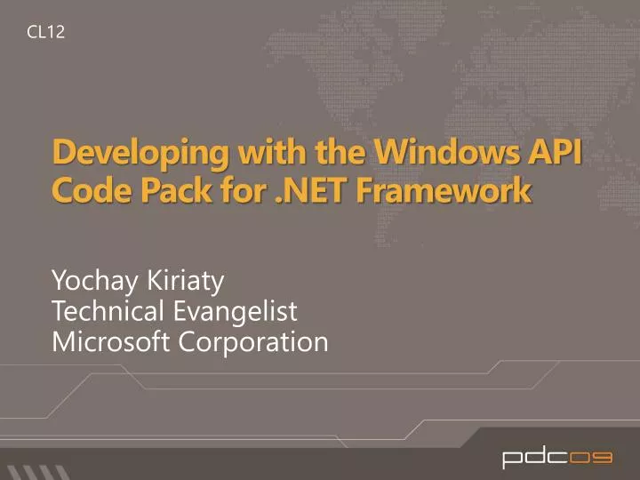 developing with the windows api code pack for net framework