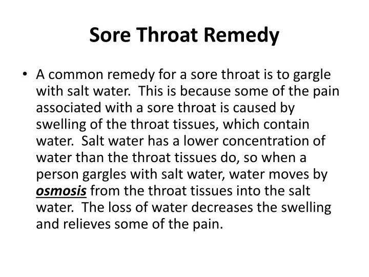 sore throat remedy