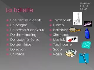 la toillette