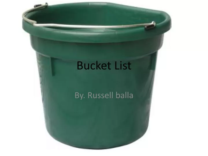 bucket list