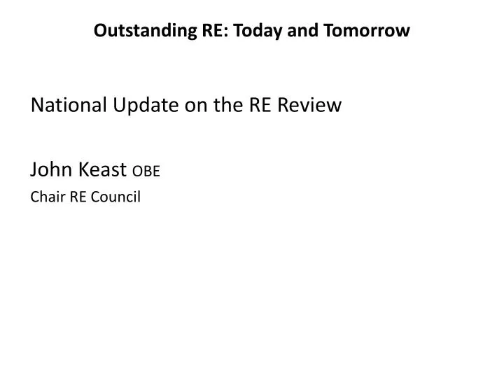 outstanding re today and tomorrow