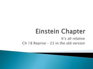 einstein chapter