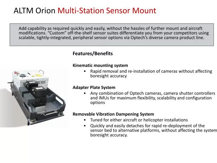 altm orion multi station sensor mount