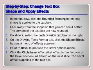 Step-by-Step: Change Text Box Shape and Apply Effects