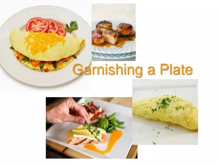 garnishing a plate
