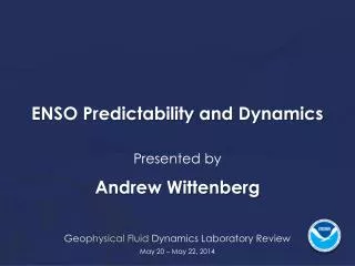 ENSO Predictability and Dynamics