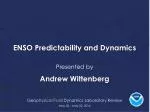 ENSO Predictability and Dynamics - slide 1
