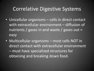 Correlative Digestive Systems