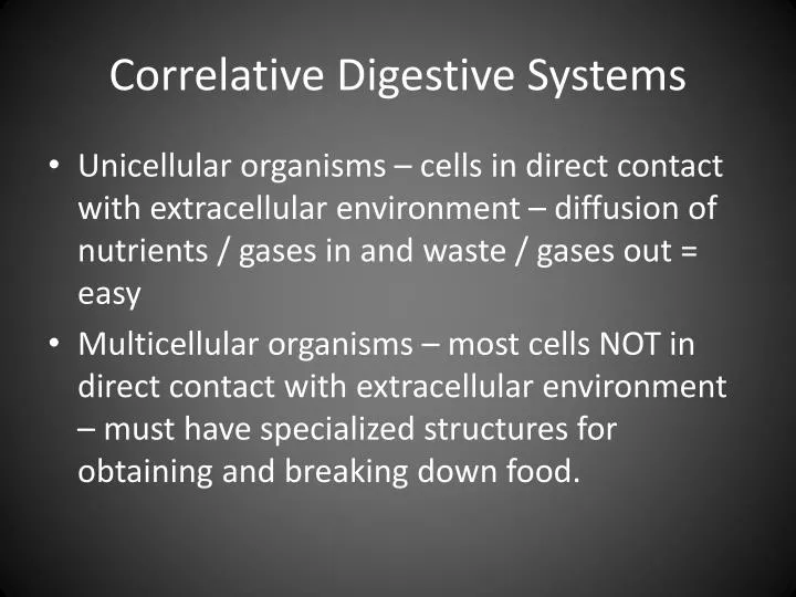 correlative digestive systems