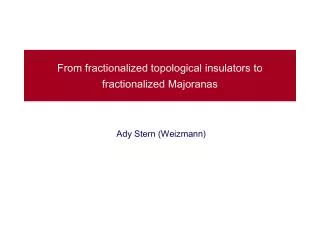 From fractionalized topological insulators to fractionalized Majoranas