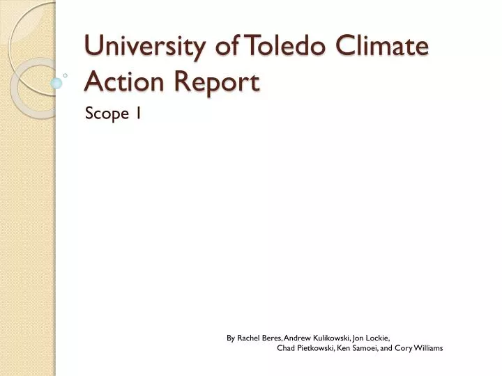 university of toledo climate action report