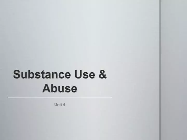 substance use abuse