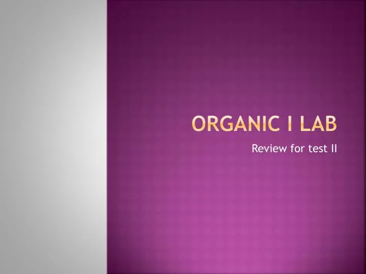 organic i lab