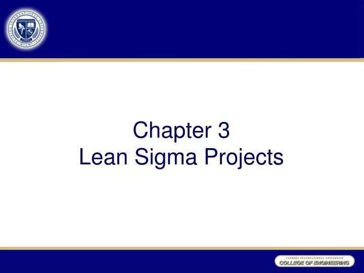 chapter 3 lean sigma projects