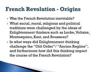 French Revolution - Origins