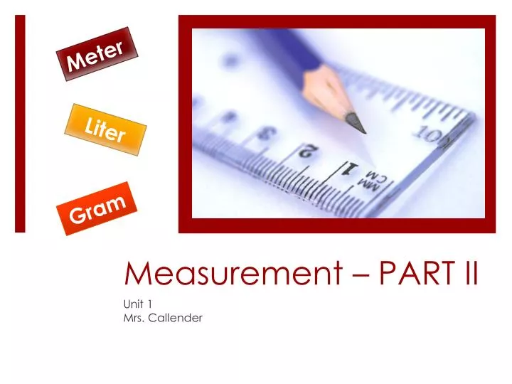 measurement part ii