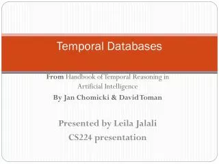 Temporal Databases