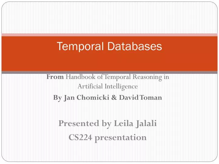 temporal databases