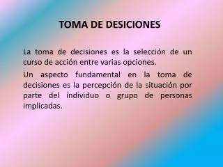toma de desiciones