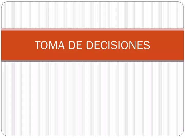 toma de decisiones