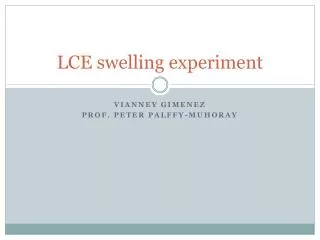 LCE swelling experiment