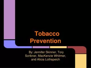 Tobacco Prevention