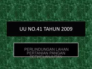 UU NO.41 TAHUN 2009