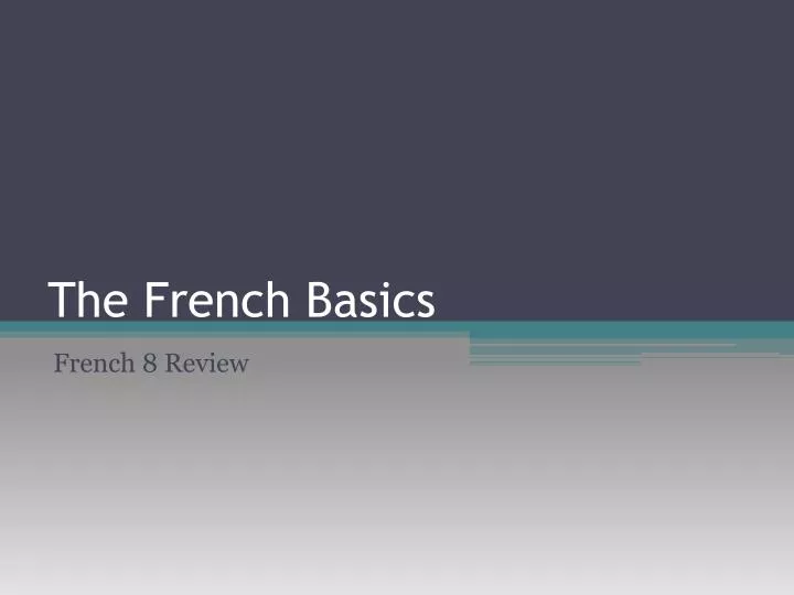 the french basics