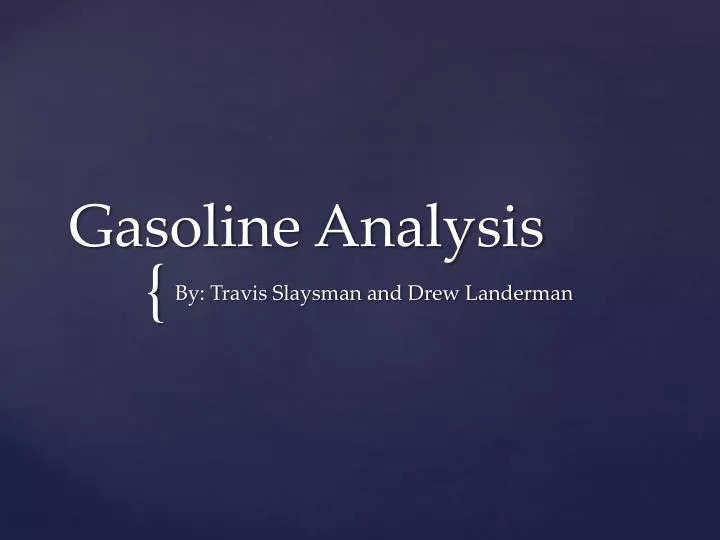 gasoline analysis