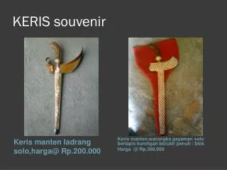 keris souvenir