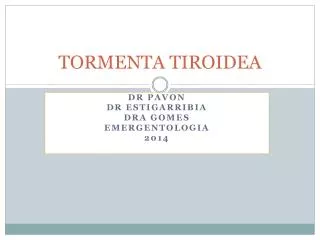 tormenta tiroidea