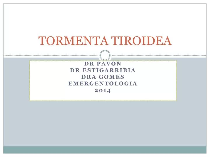 tormenta tiroidea