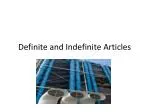 Definite and Indefinite Articles - slide 1