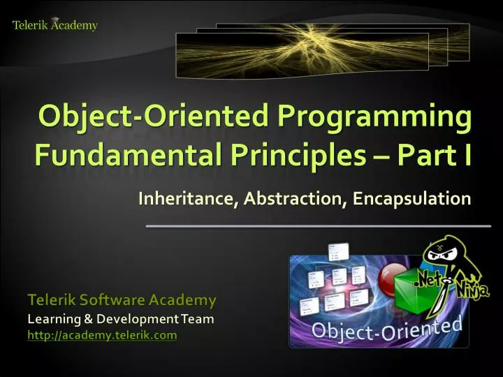 object oriented programming fundamental principles part i