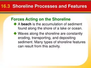 16.3 Shoreline Processes and Features