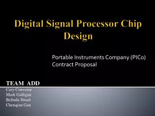 Digital Signal Processor Chip Design