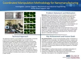 Coordinated Manipulation Methodology for Nanomanufacturing